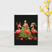 Nk Christmas Flamingos _ Cute Holiday Tree &amp; D Kaart (Gele Bloem)