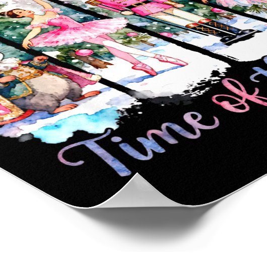 Nk Coquette Bow Nutcracker Friends Snow Globe Chri Poster (Hoek)