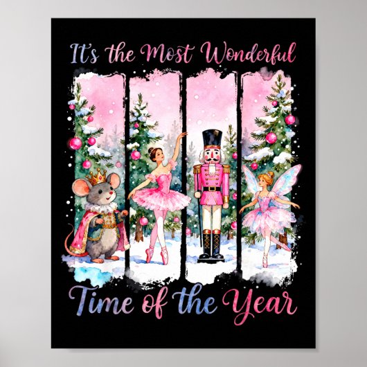 Nk Coquette Bow Nutcracker Friends Snow Globe Chri Poster (Voorkant)