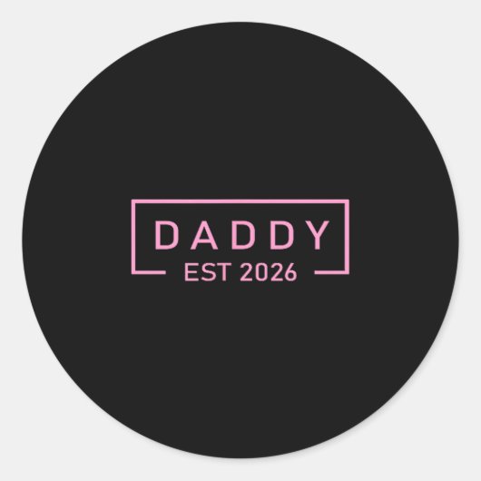 Nk Daddy Est. 2026 Logo Father 2026 Loading New Da Ronde Sticker (Voorkant)