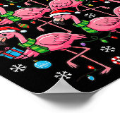 Nk Flamingo Christmas Tree Santa Flamingo Holiday  Poster (Hoek)
