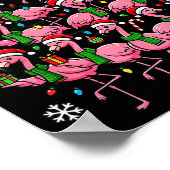 Nk Flamingo Christmas Tree Santa Flamingo Holiday Poster (Hoek)
