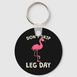 Nk Flamingo Workout Sla Legdag Niet Over Gym Fitne Sleutelhanger