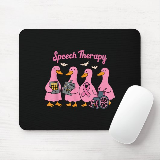 Nk Goose Ribbon Speech Language Pathologist Therap Muismat (Met muis)