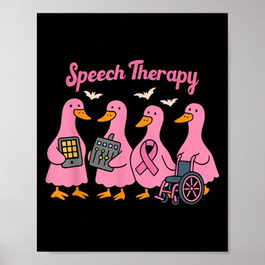 Nk Goose Ribbon Speech Language Pathologist Therap Poster (Voorkant)