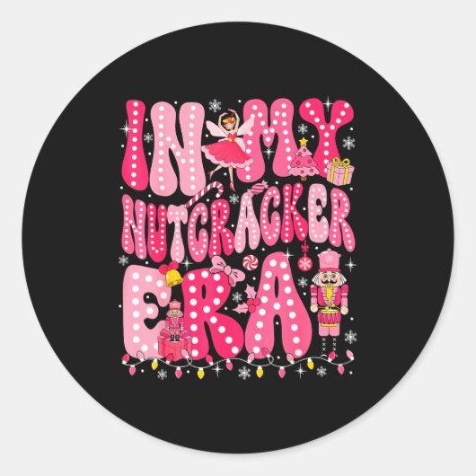 Nk Nutcracker Squad In My Nutcracker Era Nk Christ Ronde Sticker (Voorkant)