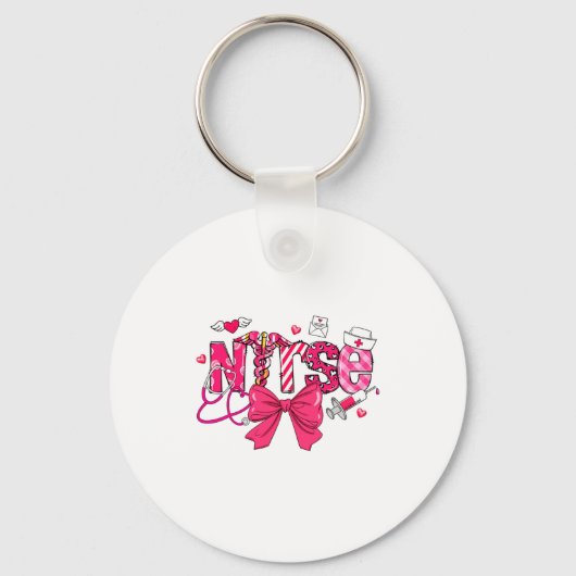 Nk Valentine Nurse Coquette Bow Cuds Favorite Sleutelhanger (Voorkant)