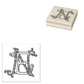 NL Monogram NE Monogram Rubberinktstempel Rubberstempel (Gestempeld)