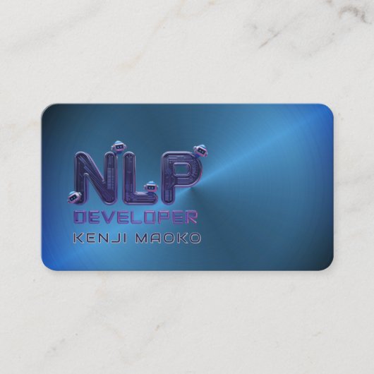 🤖NLP Engineer Chatbot Developer AI QR Code Kaarte Visitekaartje (Voorkant)
