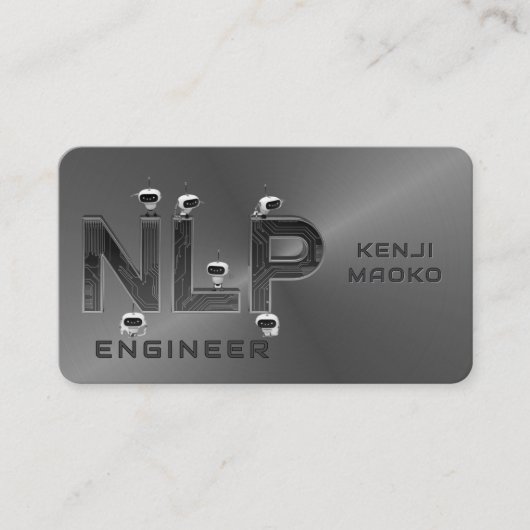 🤖NLP Engineer Chatbot Developer Conversational AI Visitekaartje (Voorkant)