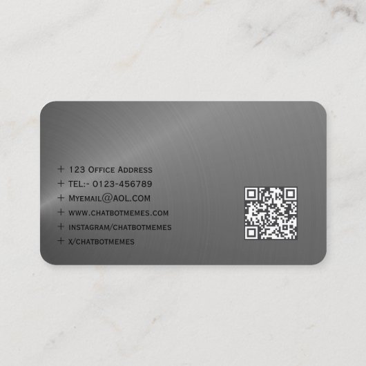 🤖NLP Engineer Chatbot Developer Conversational AI Visitekaartje (Achterkant)