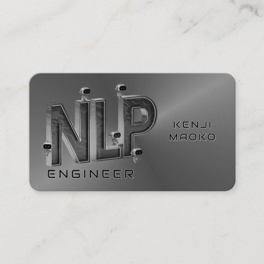 🤖NLP Engineer Chatbot Developer Conversational AI Visitekaartje (Voorkant)