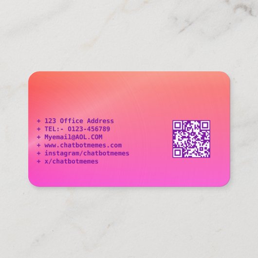 🤖NLP Engineer Chatbot Developer Conversational AI Visitekaartje (Achterkant)