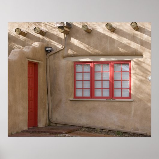 NM, New Mexico, Santa Fe, Canyon Road, legendarisc Poster (Voorkant)