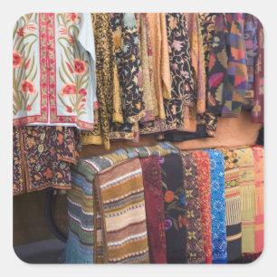 NM, New Mexico, Santa Fe, Navajo-kleding, Vierkante Sticker