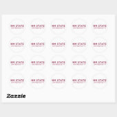 NM Staatsuniversiteit Ronde Sticker (Vel)