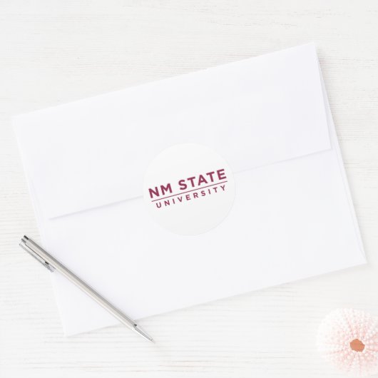 NM Staatsuniversiteit Ronde Sticker (Envelop)