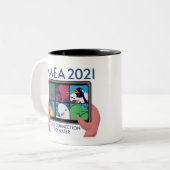 NMEA 2021 Logo - Transparante vaste activa Tweekleurige Koffiemok (Voorkant links)