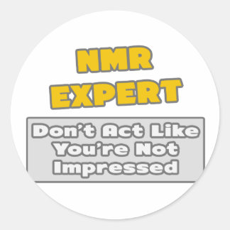 NMR-expert.. Je bent onder de indruk Ronde Sticker