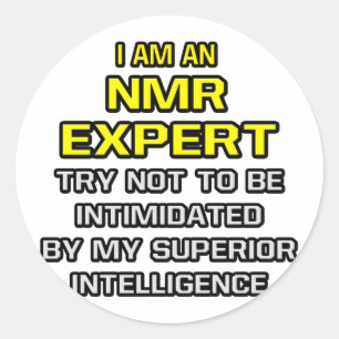 NMR-expert...superieure intelligentie Ronde Sticker