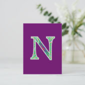 Nn Verlicht Monogram Briefkaart (Staand voorkant)