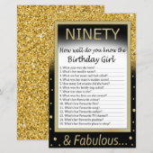 Nnegentig Hoe goed ken je het verjaardagsmeisje? (Voorkant / Achterkant)