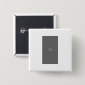 NNOONN SIMPLE LOGO CELL  VIERKANTE BUTTON 5,1 CM (Voorkant /achterkant)