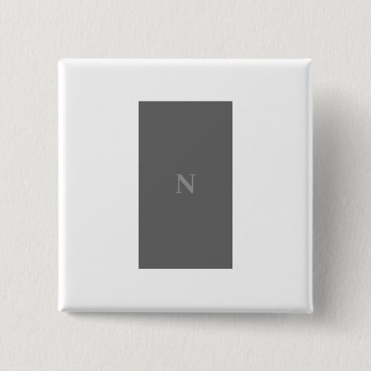 NNOONN SIMPLE LOGO CELL  VIERKANTE BUTTON 5,1 CM (Voorkant)