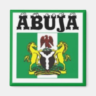 No1 Abuja, Nigeria kaart T-Shirt en e.d. Magneet