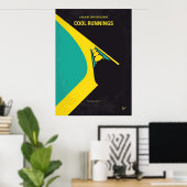 No538 COOL RUNNINGS minimale film Poster (Thuiskantoor)