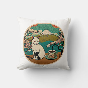 No 01, Happy Hawaiian Lucky Cat Drink koffie Kussen