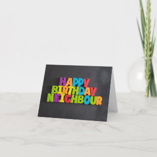 No : 196. HEUREUSE carte VOISIN ANNIVERSAIRE de TF