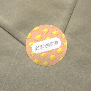 No.1 Battenberg Fan Roze & Gele Taart Ronde Sticker