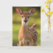 No. 2 de carte de voeux de faon (Fleur jaune)