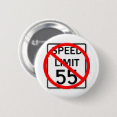 No. 55 mph snelheidsbegrenzingsteken ronde button 5,7 cm (Voorkant /achterkant)