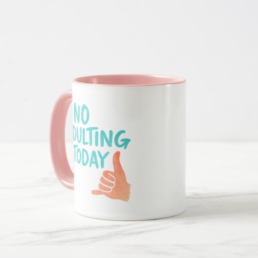 No Adulting Today Funny Relaxed Message Combo Mug Mok (Voorkant links)