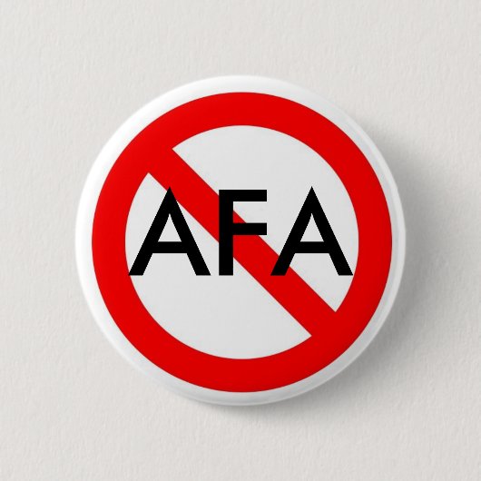NO AFA RONDE BUTTON 5,7 CM (Voorkant)