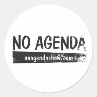 No Agenda-Nom-Retro Sticker Round