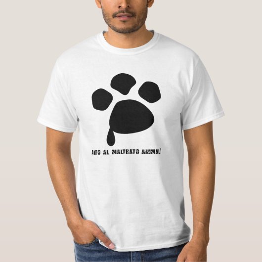 NO AL MALTRATO ANIMAL T-SHIRT (Voorkant)