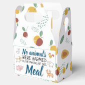 No animals were harmed vegan with cartoon animals bedankdoosjes (Geopend)