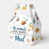 No animals were harmed vegan with cartoon animals bedankdoosjes (Voorkant Zijde)