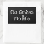 no anime no life rectangulaire autocollant (Sac)