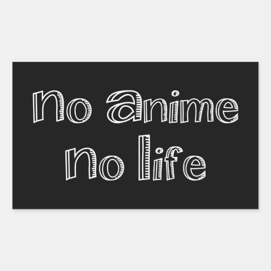 no anime no life rectangulaire autocollant (Devant)