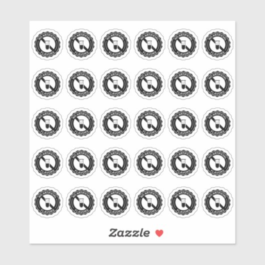 No Artificial Flavors Mini Food Packaging Label (Vel)