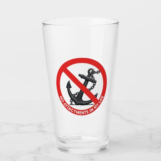 No attachments in my life glas (Voorkant)