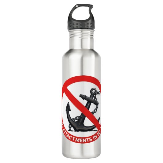 No attachments in my life waterfles (Voorkant)