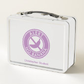 NO BANANA Allergy Alert & Name Metal Lunch Box (Dos)