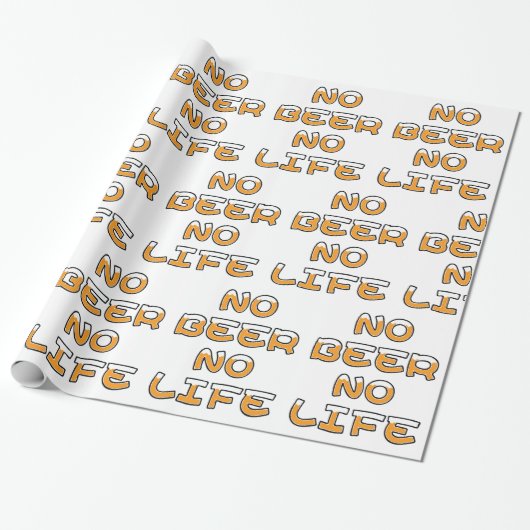 NO BEER NO LIFE CADEAUPAPIER (Uitgerold)
