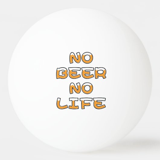 NO BEER NO LIFE PINGPONGBALLEN (Voorkant)
