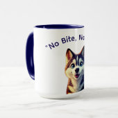 No Bite No Fun Dog Meme Mug (Devant gauche)